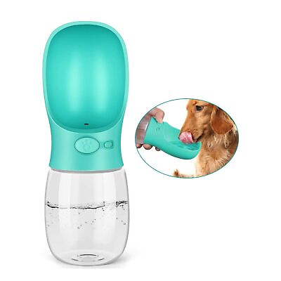 #ad #ad Portable Dog Water Bottle with Bowl Dispenser Antibacterial Leak Proof Blue $8.99