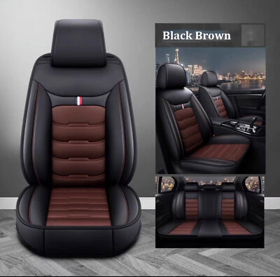 #ad For Dodge Car Seat Covers Full Set Front amp; Rear Cushion PU Leather Waterproof $150.02