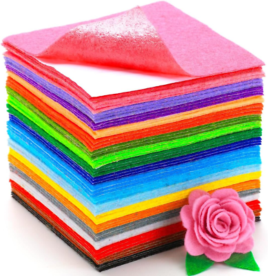 #ad 60Pcs Soft Felt SheetsFelt Fabric Sheets for CraftsSelf Adhesive Felt Sheets. $6.99