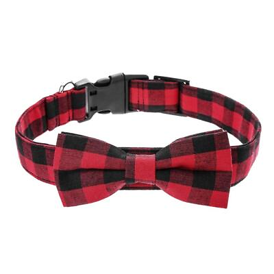#ad Christmas Dog and Cat Collar with Bowtie Soft and Comfortable Breakaway Plaid... $18.60