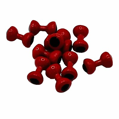 #ad 10 Pack Painted Lead Dumbbell Eyes Red Large $4.50