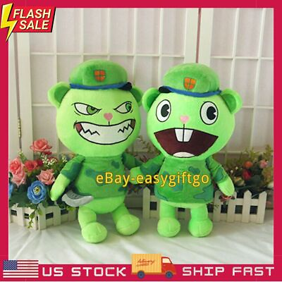 #ad HTF Happy Tree Friends Soldier Flippy Plush Doll Stuffed Toy Throw Pillow Gift $18.99