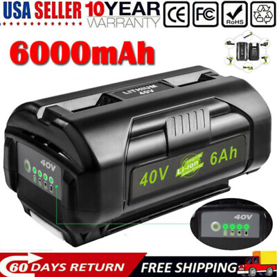 #ad #ad 40V Battery For Ryobi 40 Volt 6.0Ah Lithium OP4060 OP4030 OP4050 OP40602 OP40261 $40.99