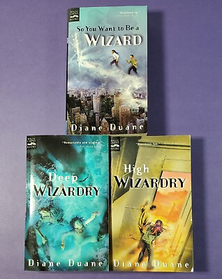 #ad WIZARD SERIES by Diane Duane Want To Be A Wizard Deep Wizardry Lot 3 Books $4.60