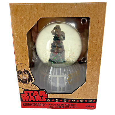 #ad NEW Star Wars Storm Trooper Musical Holiday Water Globe Snow Wind Up *READ $40.00