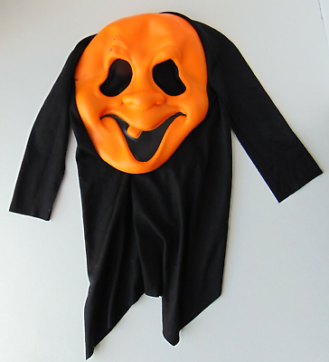 #ad Ghost Mask Fun World Orange Fluorescent Ghost Mask Halloween $42.49
