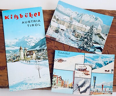 #ad Vtg 70s MAP SKI AREA Kitzbuhel Ski Area 1960 Brochure Trail Map Austria TYROL #2 $75.00
