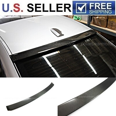 #ad For 2006 2012 BMW E90 325i 328i 335i Real Carbon Fiber Window Roof Spoiler Wing $129.99