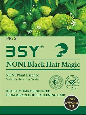 #ad BSY Noni Black Hair Magic Color Ammonia Free Plant Essence Shampoo Dye 20 ml $55.79