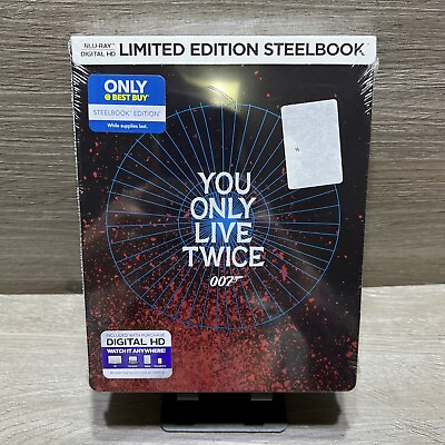 #ad NEW James Bond 007 You Only Live Twice Blu ray amp; Digital SteelBook Best Buy $37.95