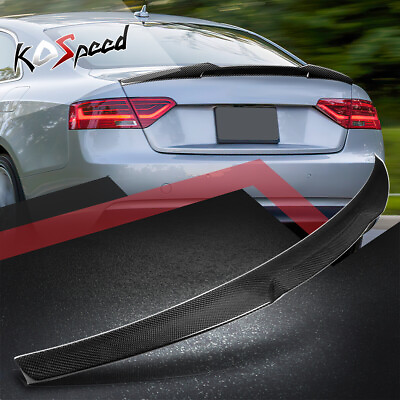 #ad Carbon Fiber V Style Rear Trunk Lid Spoiler for 08 16 Audi A5 Quattro Hatchback $136.98