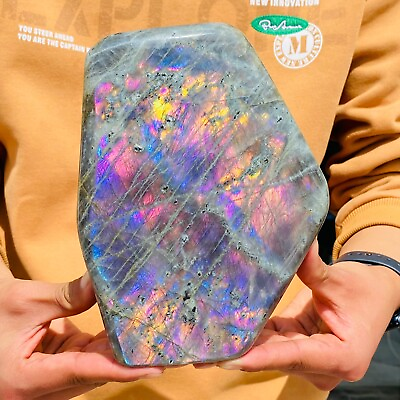 #ad 5.25LB Large Amazing Natural Purple Labradorite Quartz Crystal Specimen Healing $350.00