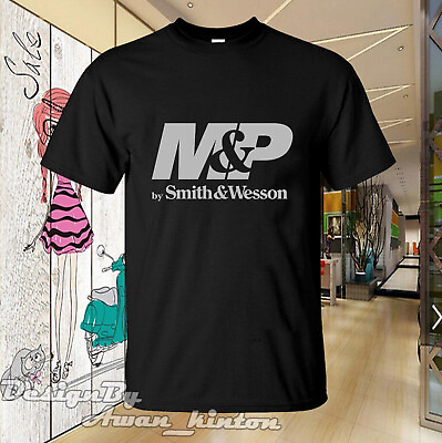 #ad Mens Clothing Mamp;P Smith amp; Wesson Logo Tshirt Usa Size Black Color Usa Size $20.05