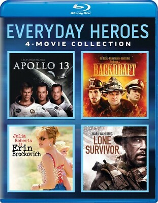 #ad Everyday Heroes 4 Movie Collection Blu ray Apollo 13 Backdraft Brockovich $16.49