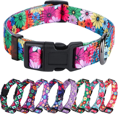 #ad Dog Collar for Large Dogs Floral Pattern for Girl Boy Dogs Large $11.88
