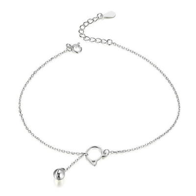 #ad Sterling Silver Kitten amp; Bell Hypoallergenic Anklet AU $35.00