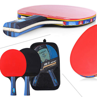 #ad 1 Pair Professional Table Tennis Ping Pong Racket Paddle Bat3pcs Balls Bag Set $17.40