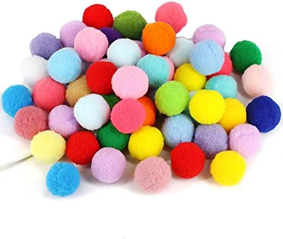 #ad 290 Pcs 0.4 Inch Colorful Pompoms for HobbyMulticolor Fuzzy Pompom Balls for Ch $6.98