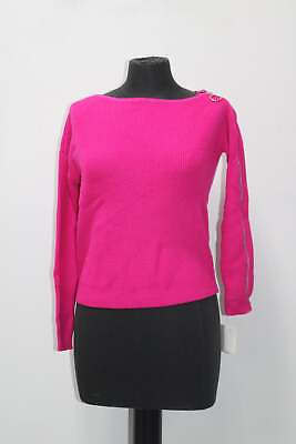#ad Bar III Ribbed Zipper Sleeve Sweater Pink Bon Bon Size XX Small $18.99