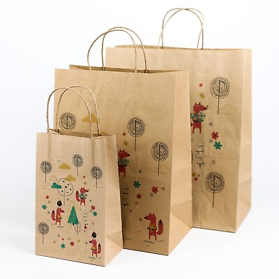 #ad Paper Bag Gift Present Kids Party Children#x27;s Design Animal Holiday Birthday 2pcs $2.10