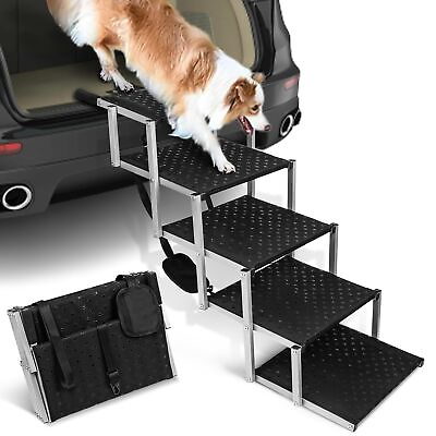 #ad Dog Ramps for Cars Portable Folding Stairs Large Dogs Non Slip Up to 200lb $93.74