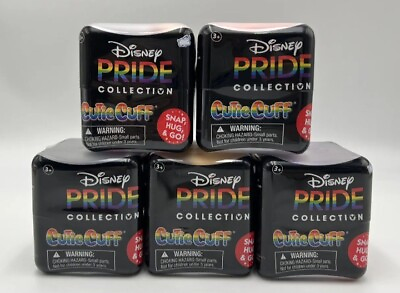 #ad Set Of 5 Disney Pride Cutie Cuff MickeyMinnieRainbow UnicornMiss PiggyStitch $38.00