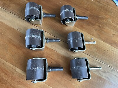 #ad Lot Of 6 Bed Frame Wheels Casters Rollers Heavy Duty $18.99