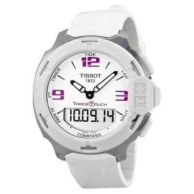 #ad Tissot Unisex T Race Analog Digital White Rubber Watch T0814201701700 NEW $179.00