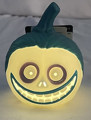#ad Disney Nightmare Before Christmas Halloween Mini Light Up Pumpkin Barrel RARE $25.00
