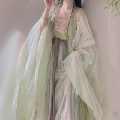 #ad Ancient Traditional Hanfu Set Cosplay Summer Big Sleeve Fairy Hanfu Loose Suit $59.63