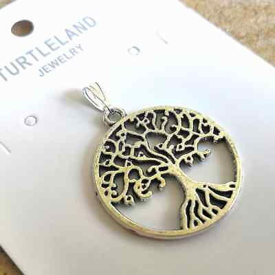 #ad Elegant 925 Sterling Silver Tree Of Life Fashion Jewelry Charms Pendant Necklace $13.74