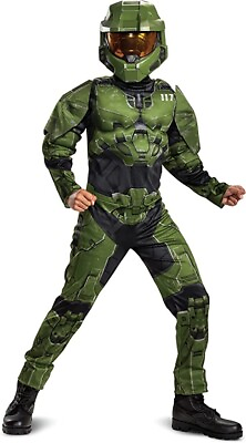 #ad Disguise HALO Master Chief Classic Child Halloween Costume Size Large 10 12 $39.87