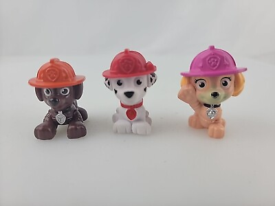 #ad 1.5quot; PAW PATROL MINI ACTION FIGURE PLASTIC TOY DOG CAKE TOPERS $3.49