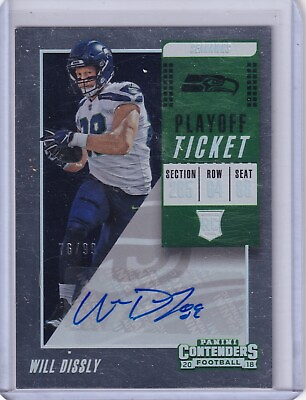 #ad Will Dissly 2018 Panini Contenders Playoff Ticket Rc Auto 76 99 $46.99