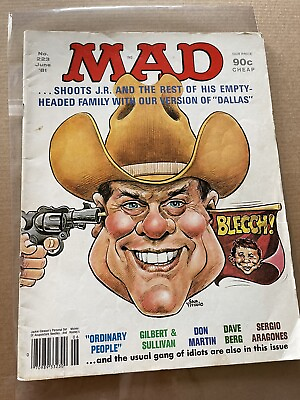 #ad #ad Mad Magazine #223 June 1981 Dallas Jr Very Good Shipping included￼ $9.90