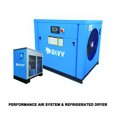 #ad 7.5KW 10Hp Rotary Screw Air Compressor 3 Phase 35CFM Refrigerated Air Dryer $4319.00