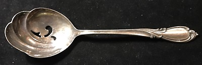#ad Sterling Silver Flatware International Rhapsody New Pierced Serving Spoon $74.99