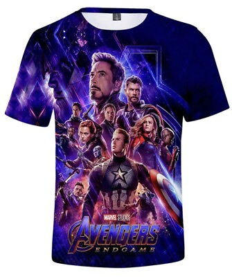 #ad Avengers 4 :Endgame Captain America Marvel Iron Man Printed T shirt $26.95