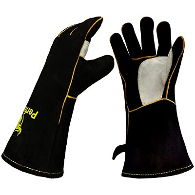 #ad Welding Gloves Heat Fire Resistant Leather Golves for 14 Inches Black $21.21