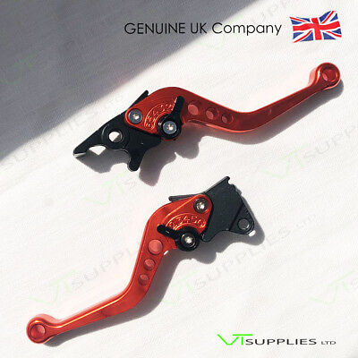 #ad Orange Pair Of Adjustable GY6 Brake Levers For Motorbike Scooter Motorcycle GBP 11.99