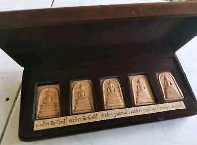 #ad Phra Somdej LP Tho Set 5 Thai Amulet Buddha Wat Rakang Rare Lp Toh Wealth $39.90