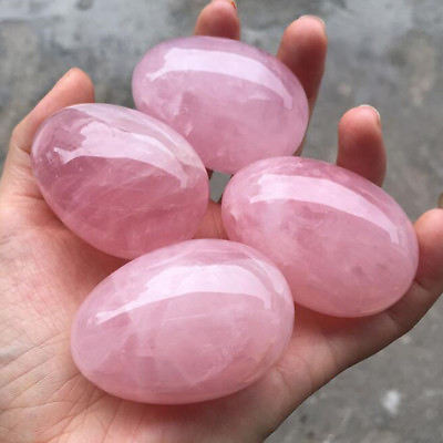 #ad Natural Pink Rose Quartz Egg shaped Magic Crystal Healing Ball Sphere Gemstone $4.99