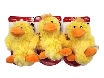 #ad KONG Dr Noyz 3 Plush Squeaky Duck SMALL Puppy Dog Fetch Toy w Extra Squeakers $14.89