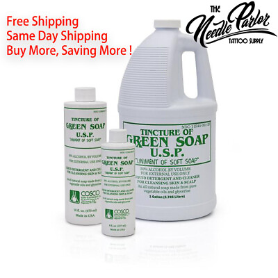 #ad COSCO Pure Green Soap Tattoo Medical Supplies 8oz 1 pint 16oz 1 gallon 128oz $104.00