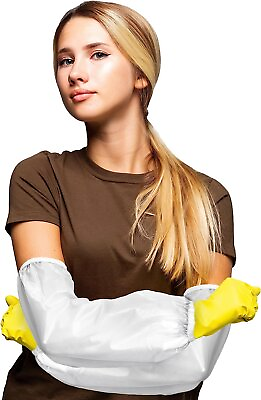 #ad 288 White Disposable PVC Arm Cover Sleeves 18 Size 6.0 mil Vinyl Oversleeves $180.76