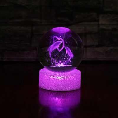 #ad Ball Night Light with LED Light Base 16 Colors Dimmable Remote Control Change... $21.84