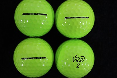 #ad 48 Vice Neon Green Mix Near Mint Quality Used Golf Balls AAAA *In a Free Bucket $59.96