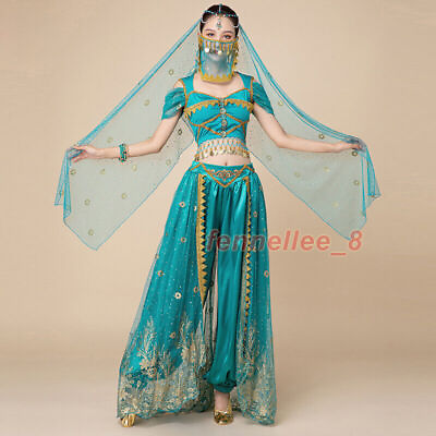 #ad Princess Costumes Indian Dance Embroider Bollywood Jasmine Costume Party Cosplay $50.79