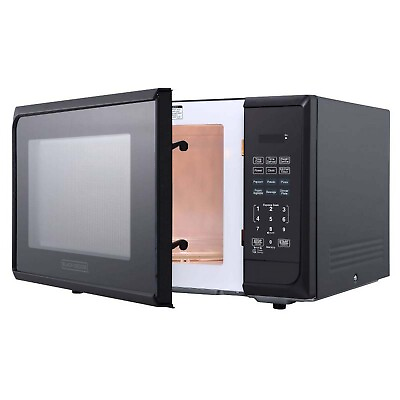 #ad BLACKDECKER 1.1 cu ft 1000W Microwave Oven Stainless Steel Black $69.99