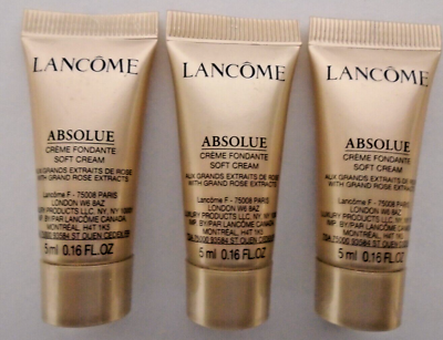 #ad 3 Tubes Lancome ABSOLUE Soft Cream with Grand Rose Extracts 5 ml 0.16 fl oz Each $15.45